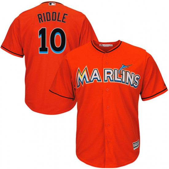 JT Riddle Miami Marlins orange jersey