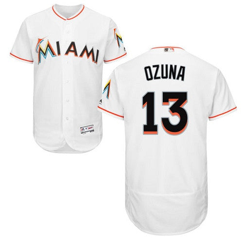 Marcell Ozuna Miami Marlins white jersey