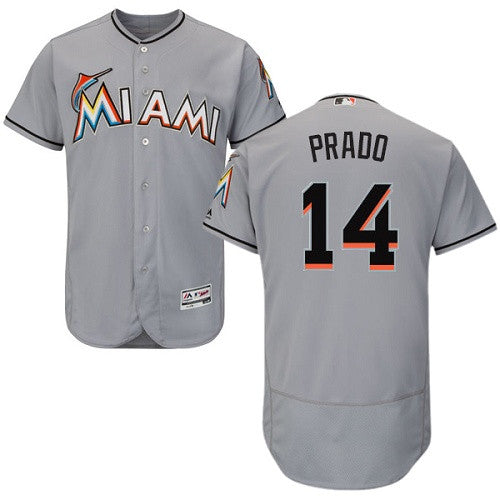Martin Prado Miami Marlins gray jersey