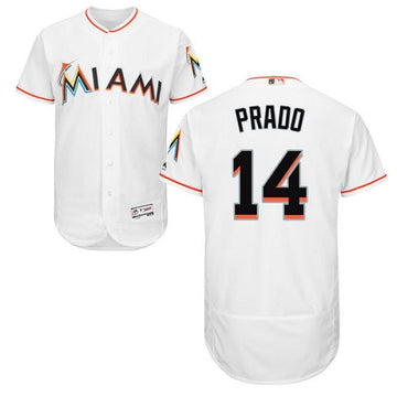 Martin Prado Miami Marlins white jersey
