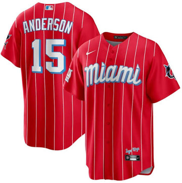 Brian Anderson Miami Marlins red City Connect jersey