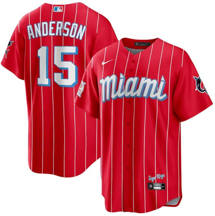Brian Anderson Miami Marlins red City Connect jersey