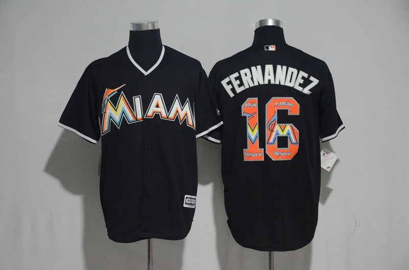 Jose Fernandez Miami Marlins black jersey