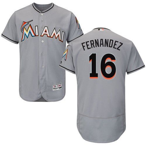 Jose Fernandez Miami Marlins gray jersey