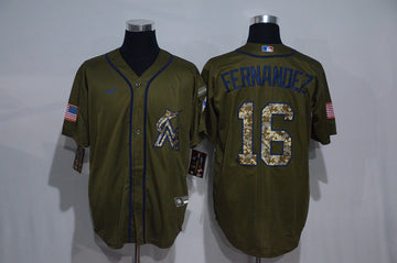 Jose Fernandez Miami Marlins olive jersey