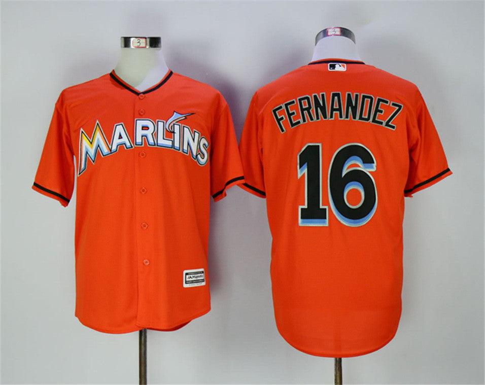 Jose Fernandez Miami Marlins orange jersey