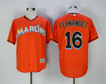 Jose Fernandez Miami Marlins orange jersey