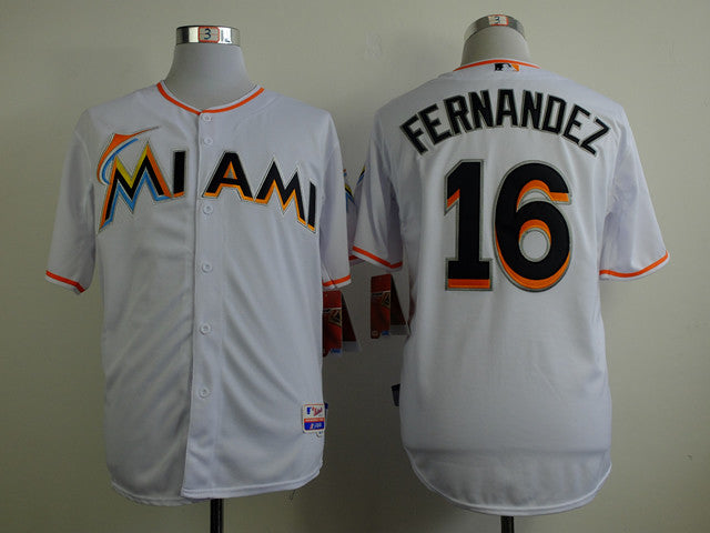 Fernandez Miami Marlins white jersey