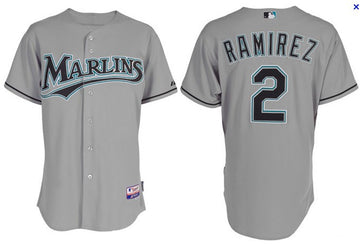 Hanley Ramirez Miami Marlins grey jersey
