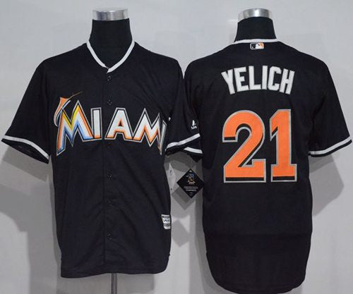 Christian Yelich Miami Marlins black jersey