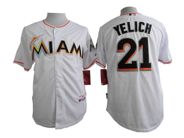 Yelich Miami Marlins white jersey