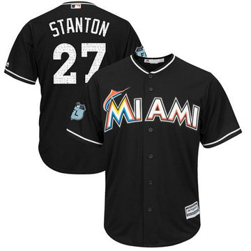 Giancarlo Stanton Miami Marlins black jersey