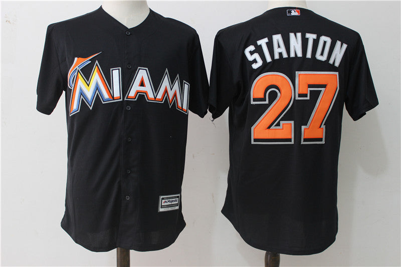 Giancarlo Stanton Miami Marlins black jersey