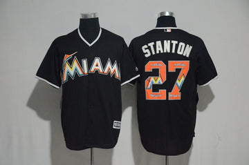 Giancarlo Stanton Miami Marlins black jersey