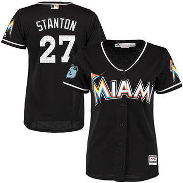 Giancarlo Stanton Miami Marlins black jersey