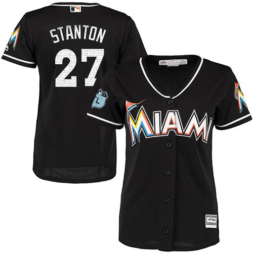 Giancarlo Stanton Miami Marlins black jersey