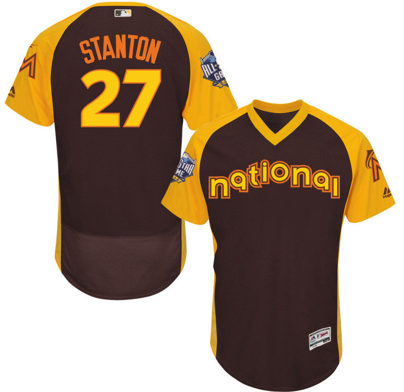 Giancarlo Stanton Miami Marlins brown All-Star jersey