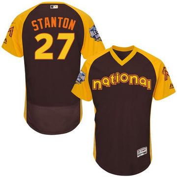Marlins Giancarlo Stanton National League All-Star brown All-Star jersey