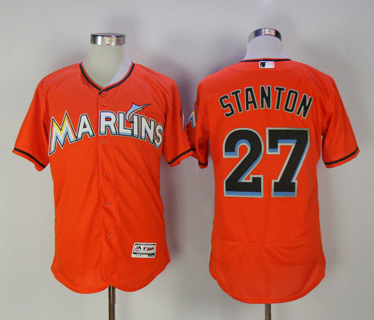Giancarlo Stanton Miami Marlins orange jersey