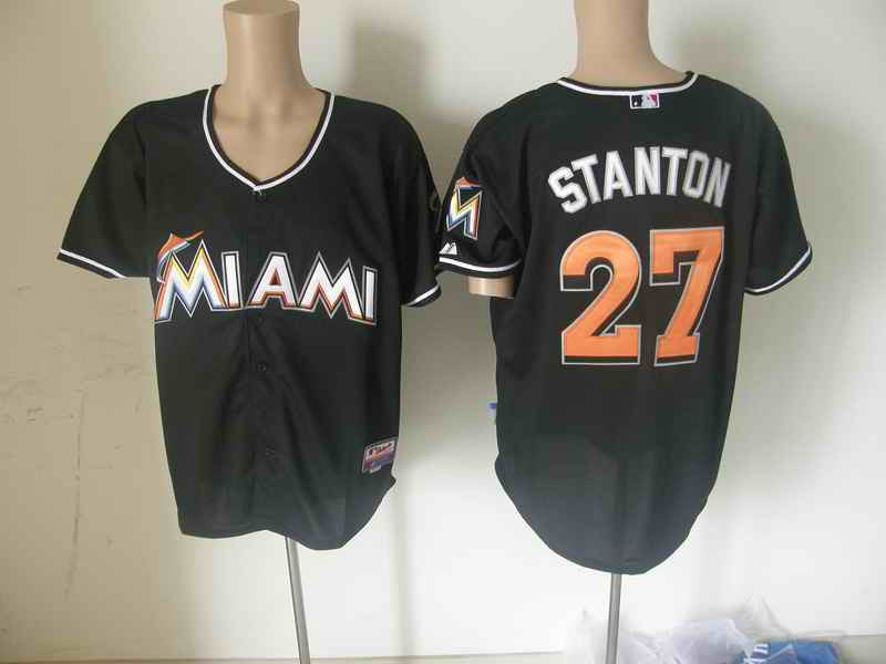 Stanton Miami Marlins black jersey