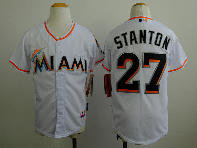 Stanton Miami Marlins white jersey