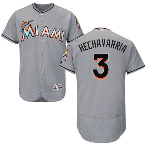 Adeiny Hechavarria Miami Marlins gray jersey