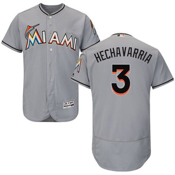 Adeiny Hechavarria Miami Marlins gray jersey