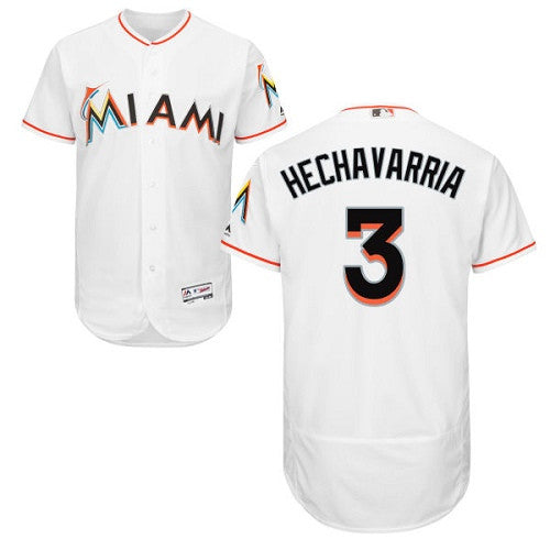 Adeiny Hechavarria Miami Marlins white jersey