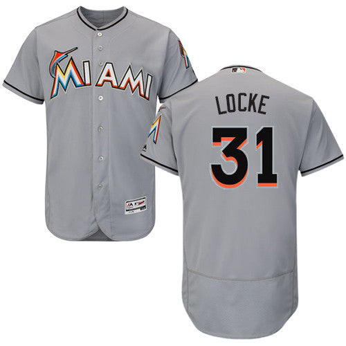 Jeff Locke Miami Marlins gray jersey