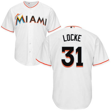 Jeff Locke Miami Marlins white jersey