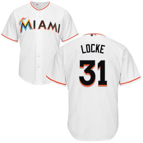 Jeff Locke Miami Marlins white jersey