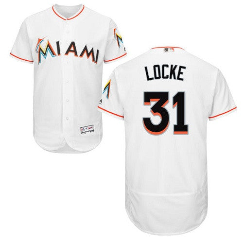 Jeff Locke Miami Marlins white jersey