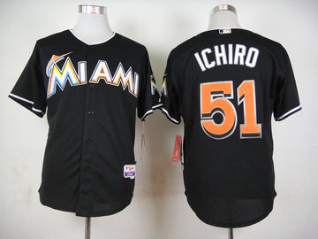 Ichiro Miami Marlins black jersey