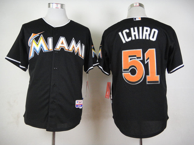 Ichiro Miami Marlins black jersey