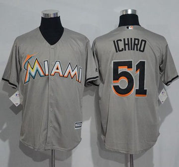 Ichiro Suzuki Miami Marlins grey jersey