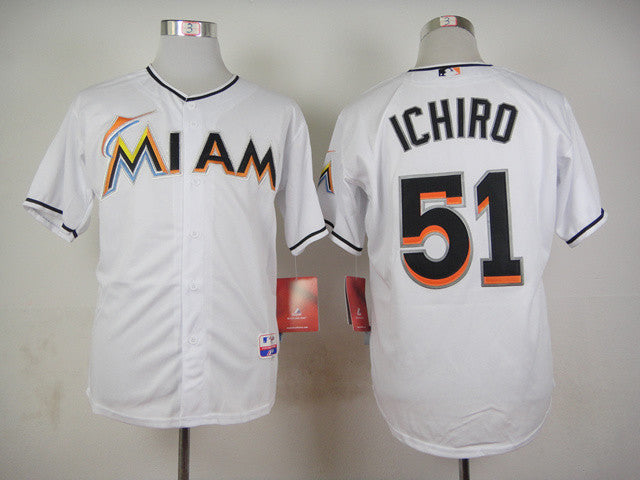 Ichiro Miami Marlins white jersey