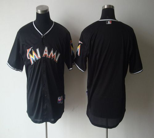 Custom Miami Marlins black Alternate jersey