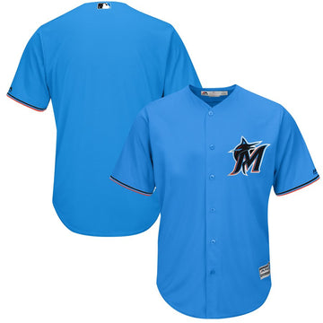 Custom Miami Marlins blue jersey