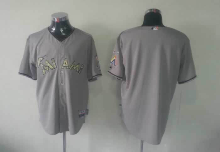 Blank Grey Miami Marlins camo Camo jersey