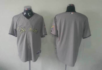 Blank Grey Miami Marlins camo Camo jersey