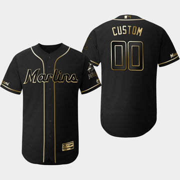 Custom Miami Marlins black jersey