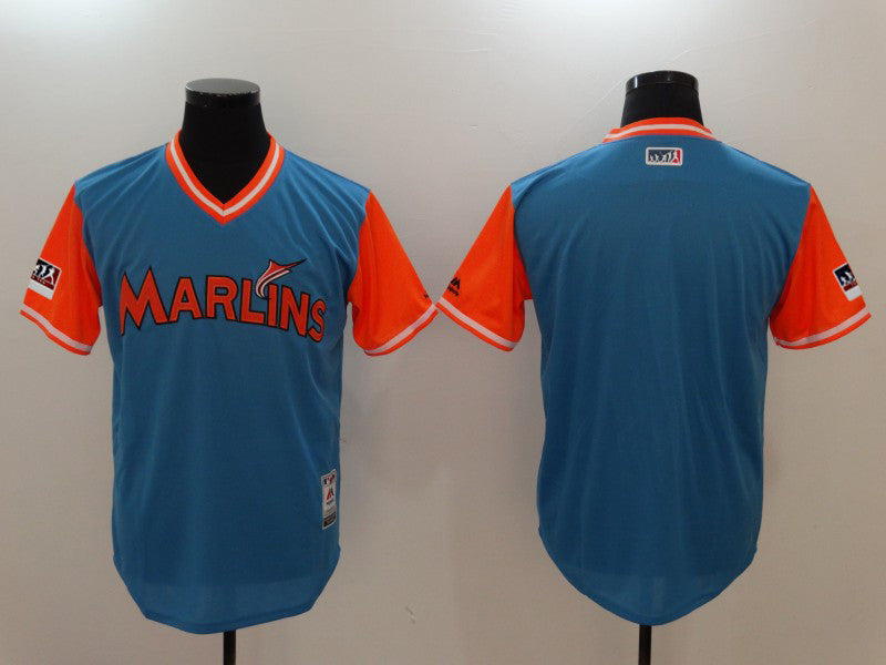 Miami Marlins blue Authentic jersey
