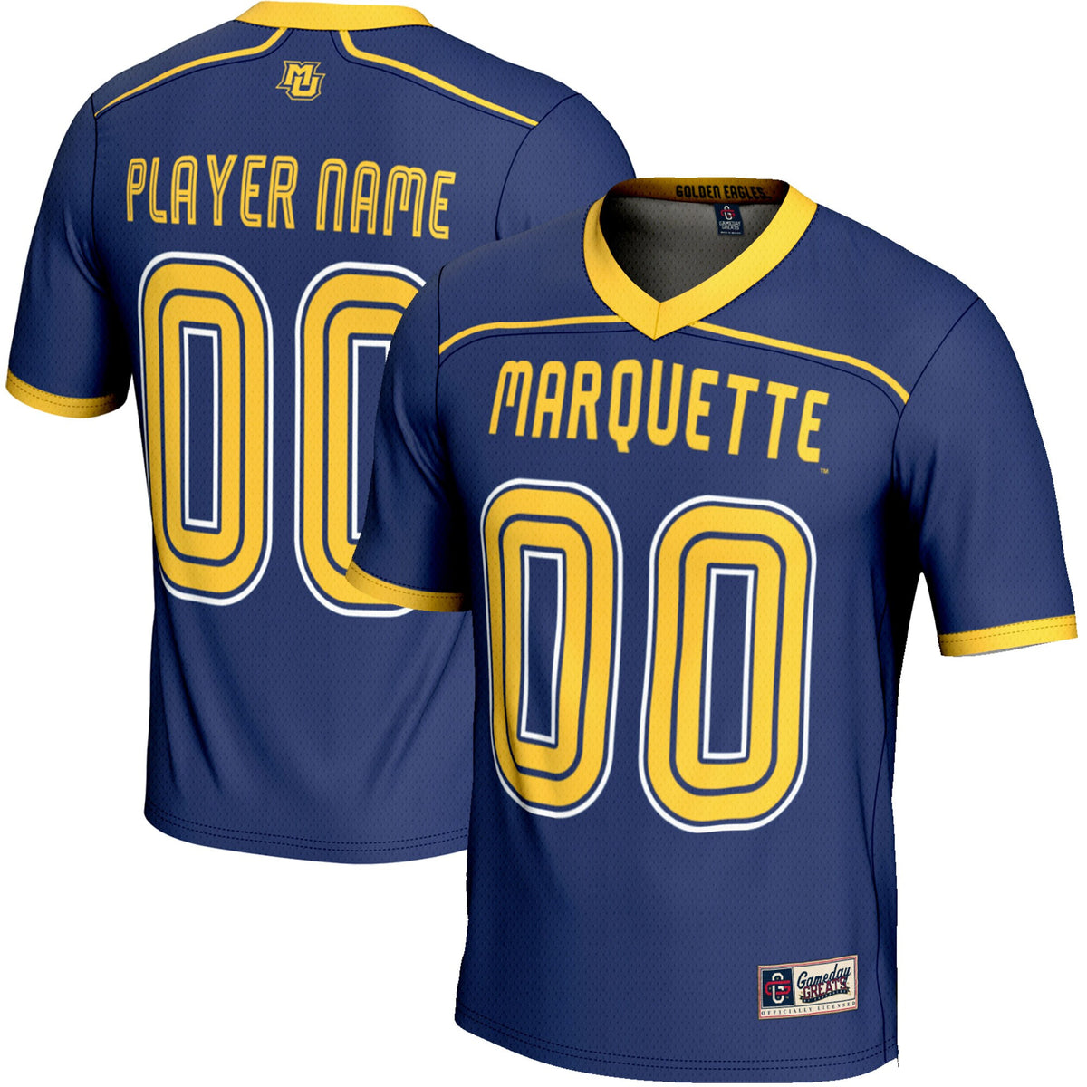 Lacrosse Marquette Golden Eagles navy jersey