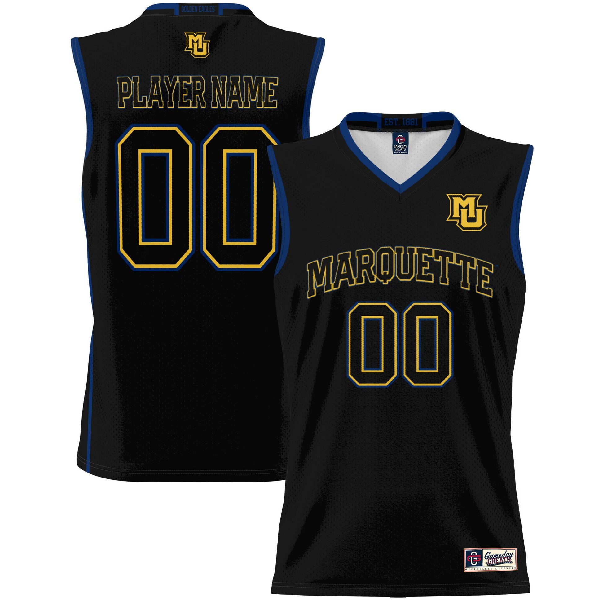 Marquette Golden Eagles black jersey