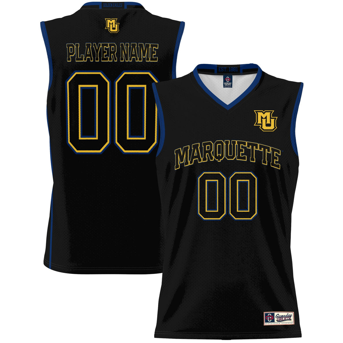 Marquette Golden Eagles black jersey