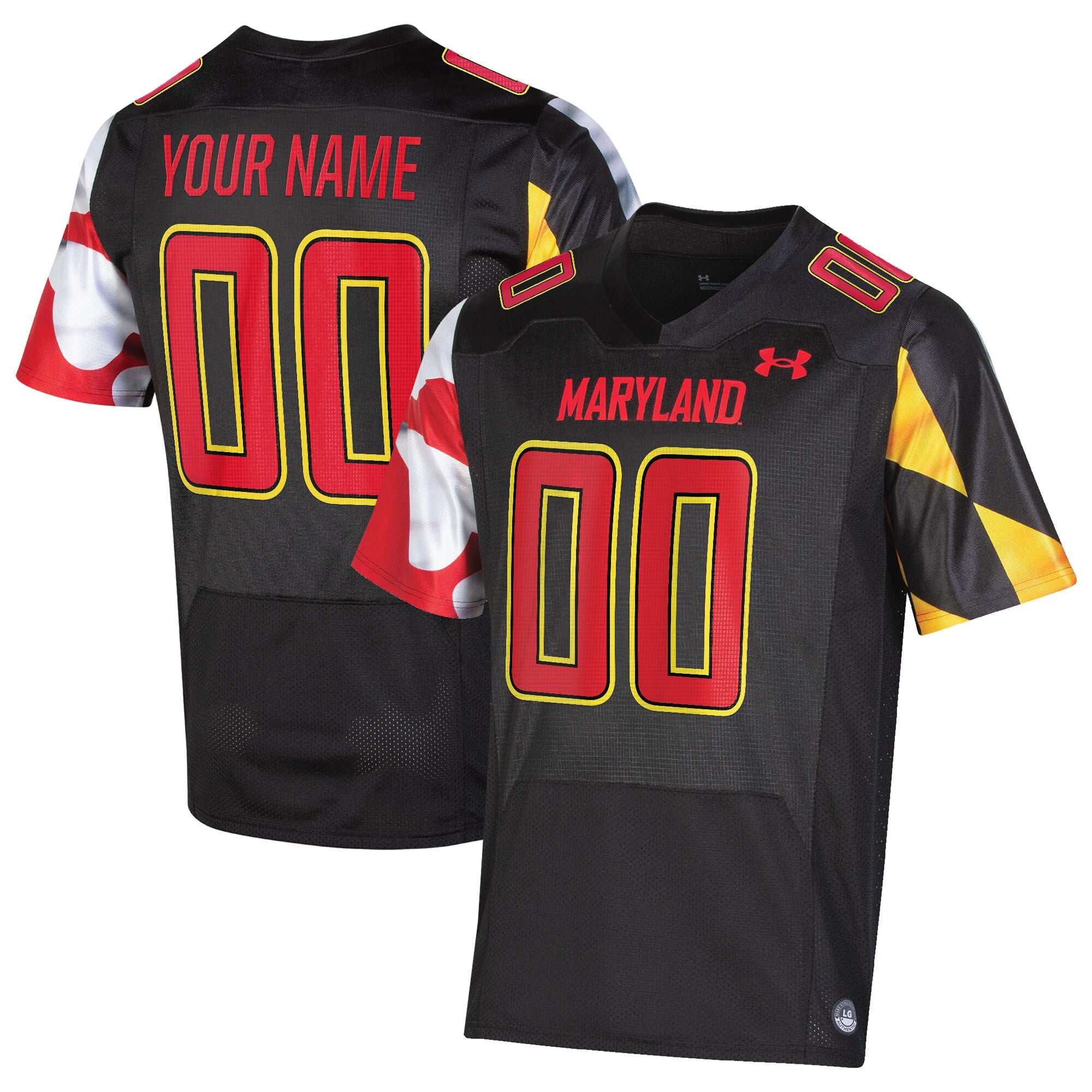 Custom Maryland Terrapins black jersey