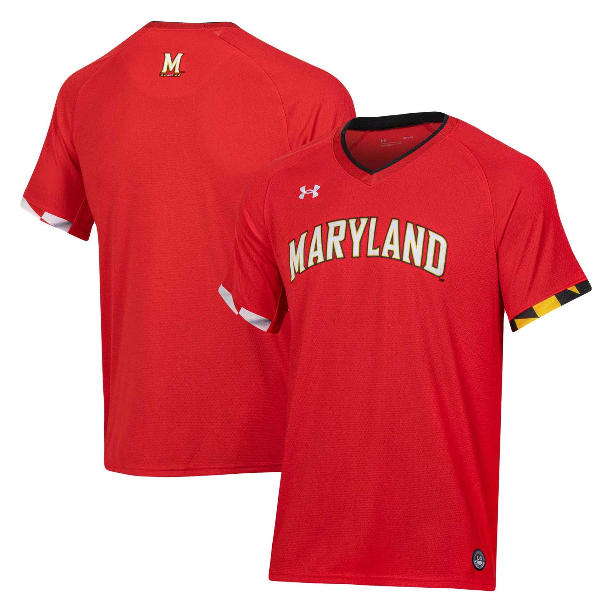 Under Armour Softball V-neck Maryland Terrapins red jersey