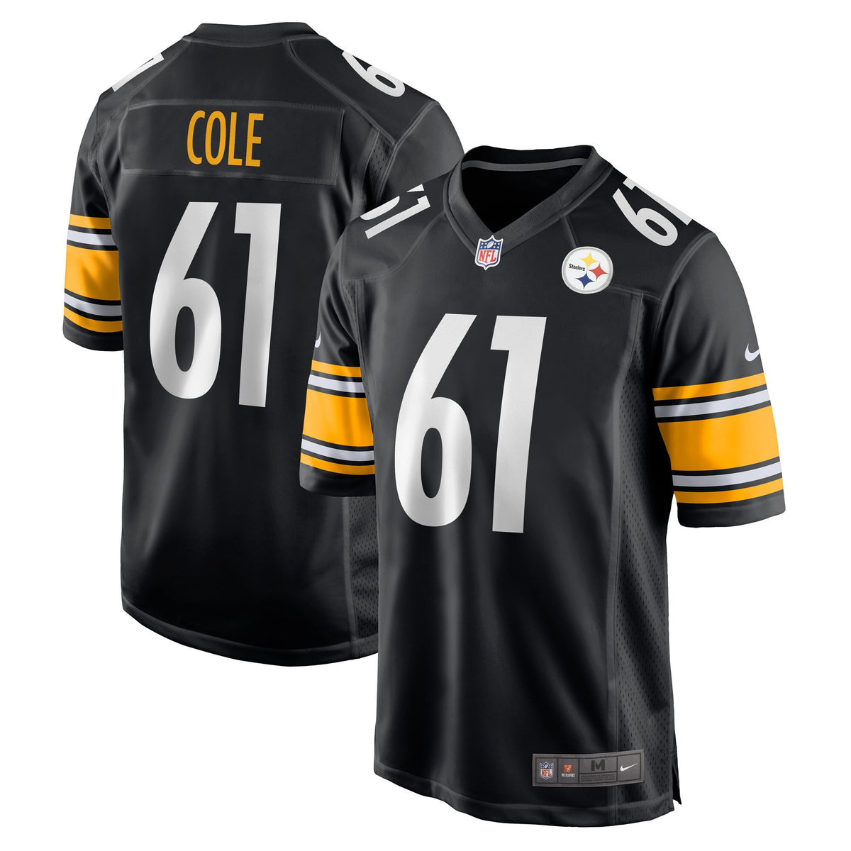Mason Cole Pittsburgh Steelers black Game jersey