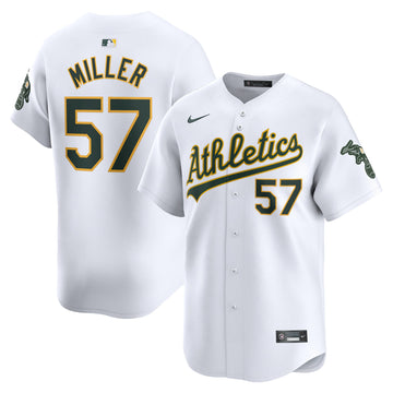 Mason Miller Oakland Athletics white Limited jersey