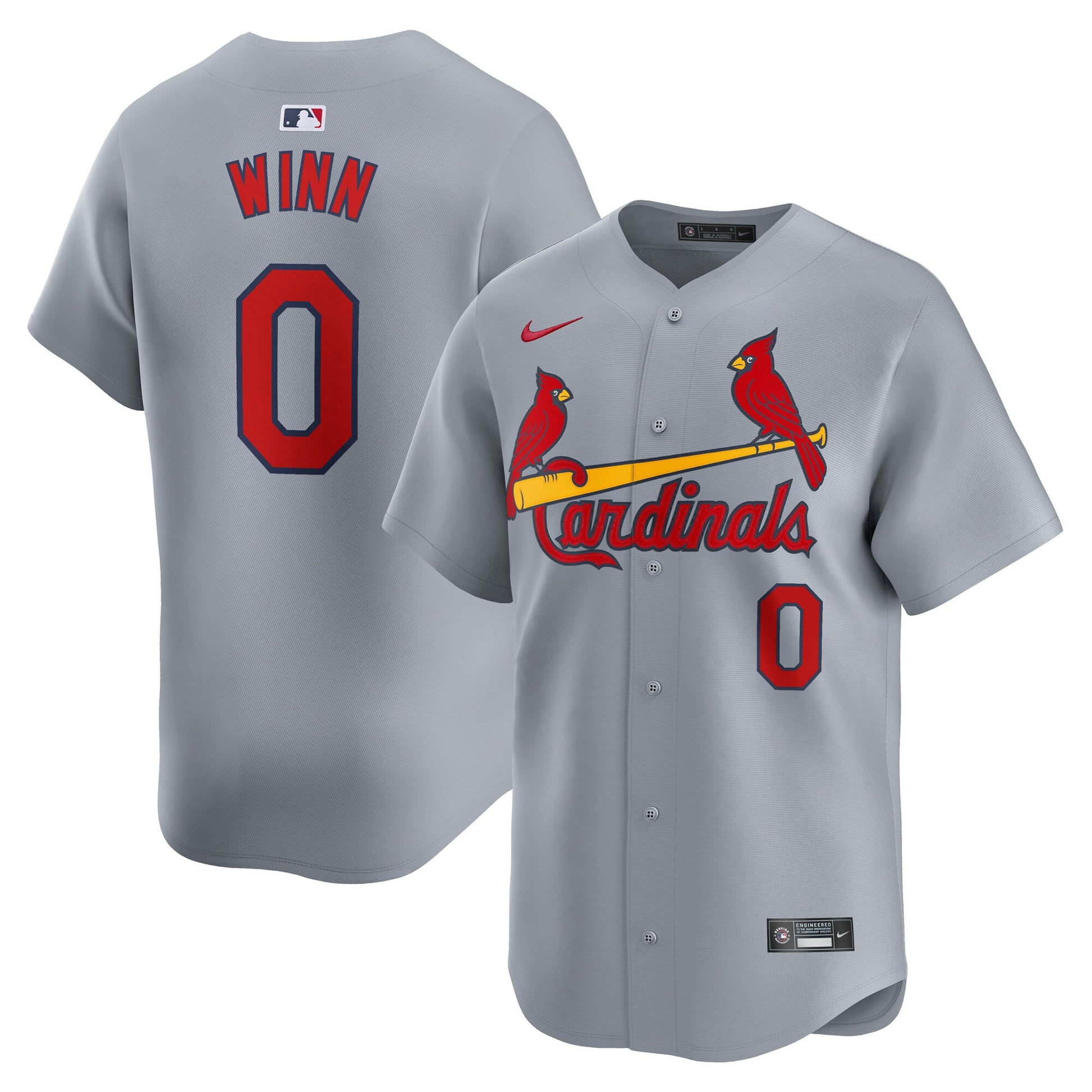 Masyn Winn St. Louis Cardinals gray Limited jersey
